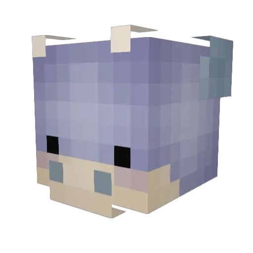Obioto Minecraft avatar head, 3D render