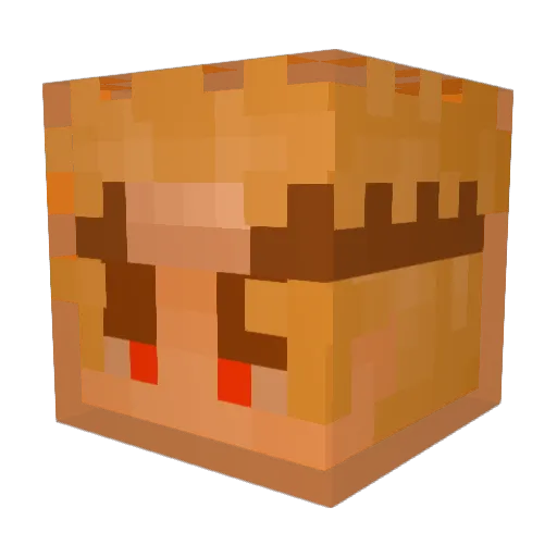 Obitomate Minecraft avatar head, 3D render