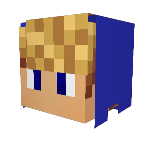 Obivion Minecraft avatar head, 3D render