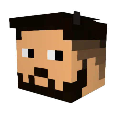 Obix Minecraft avatar head, 3D render