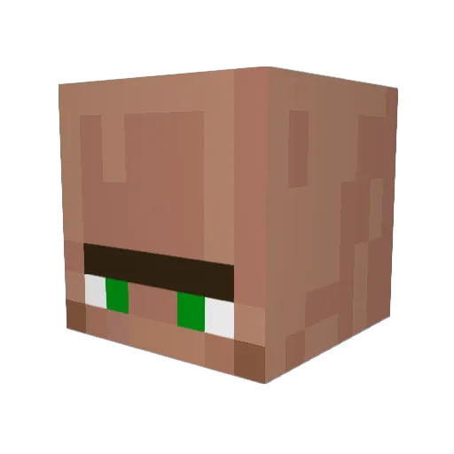 Obiyto Minecraft avatar head, 3D render