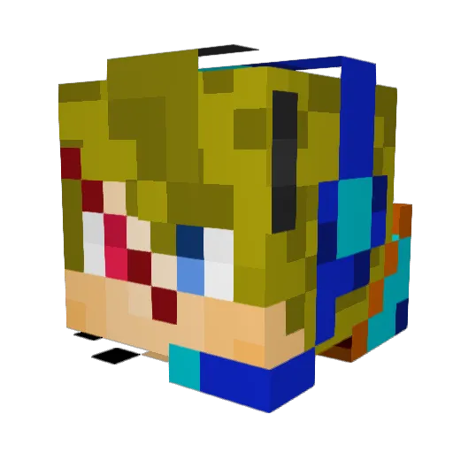Objobj23 Minecraft avatar head, 3D render