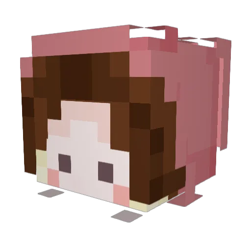 Oblaako Minecraft avatar head, 3D render