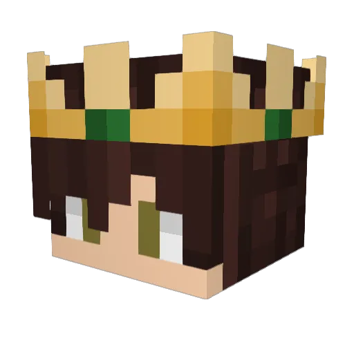 Oblibiogamer Minecraft avatar head, 3D render