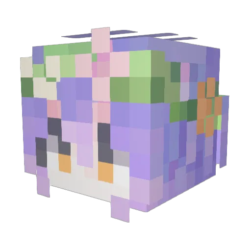Oblifs Minecraft avatar head, 3D render