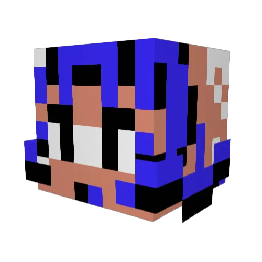Oblio128 Minecraft avatar head, 3D render