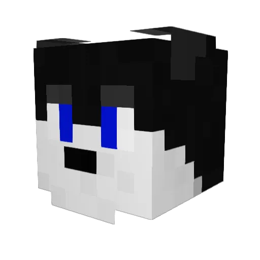ObliqueFox Minecraft avatar head, 3D render