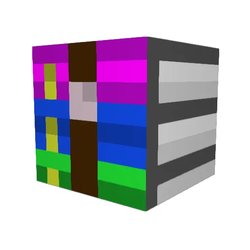 Obliquer Minecraft avatar head, 3D render