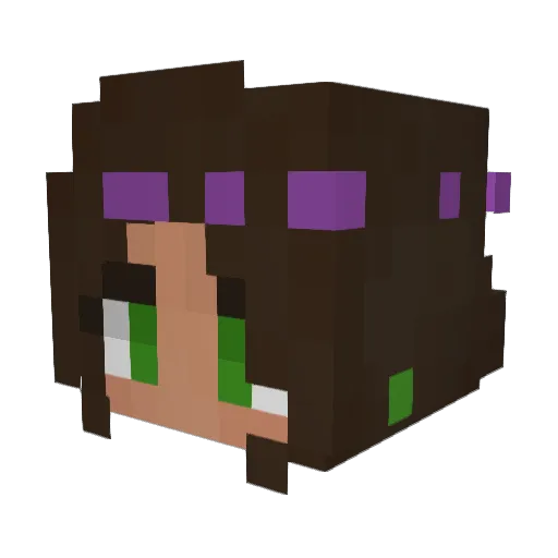 Oblivia__ Minecraft avatar head, 3D render