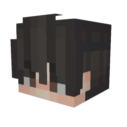 Oblivions Minecraft avatar head, 3D render