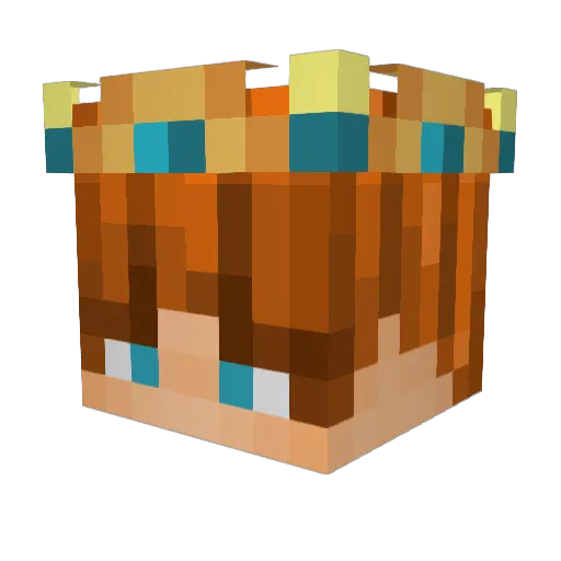 ObliviousBread Minecraft avatar head, 3D render