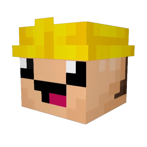 ObliviousLight Minecraft avatar head, 3D render