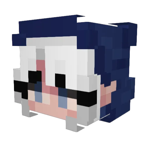Oblivious_00 Minecraft avatar head, 3D render