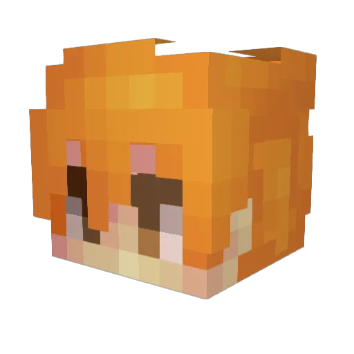 ObliviusTragedy Minecraft avatar head, 3D render