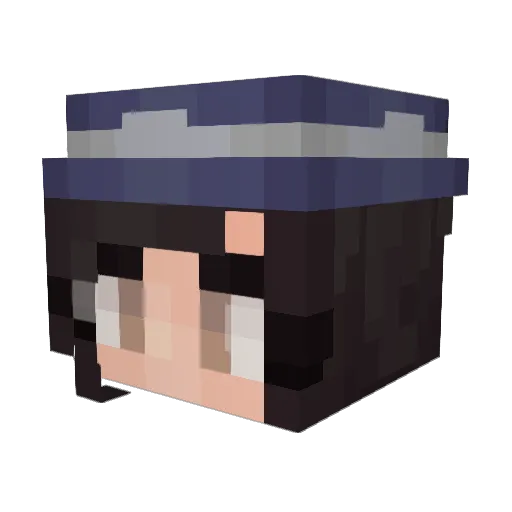 Oblivyous Minecraft avatar head, 3D render