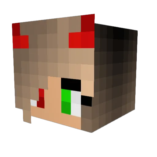 ObnoxiousNugget Minecraft avatar head, 3D render