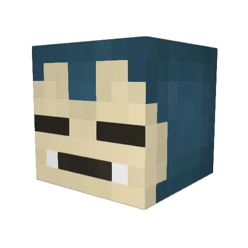 Obranga Minecraft avatar head, 3D render