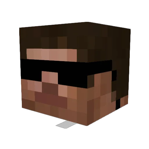 Obscenities Minecraft avatar head, 3D render