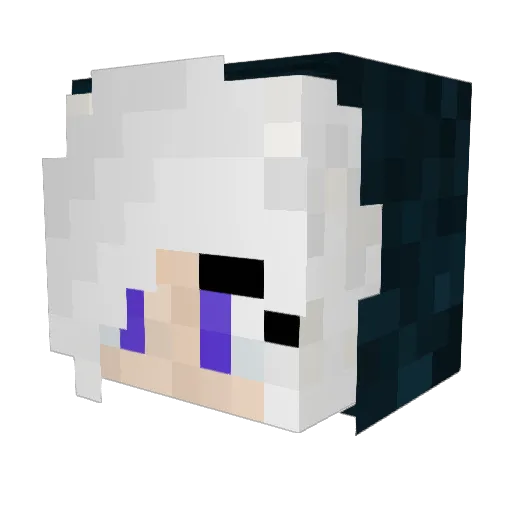 Observer_08 Minecraft avatar head, 3D render