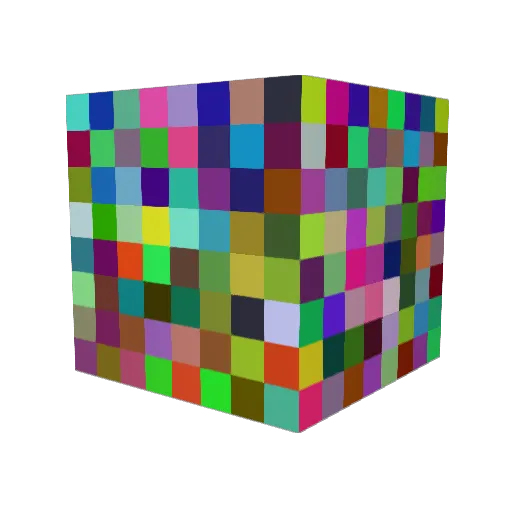 Observing Minecraft avatar head, 3D render