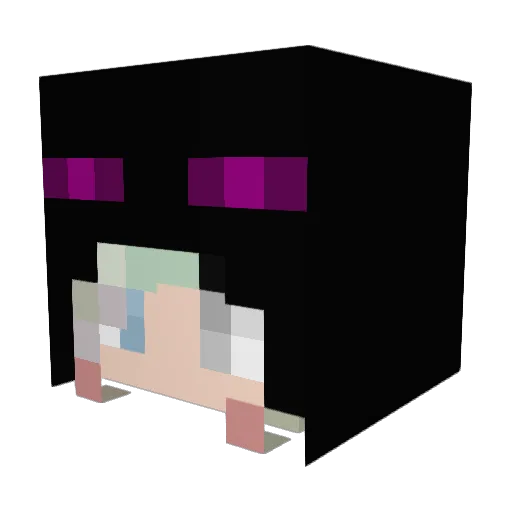 Obsidia2 Minecraft avatar head, 3D render