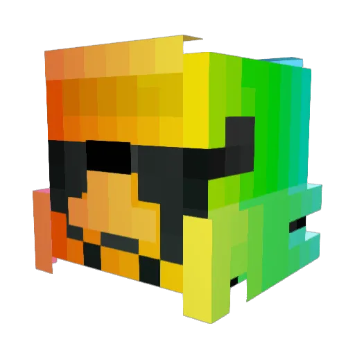 Obsidian175 Minecraft avatar head, 3D render