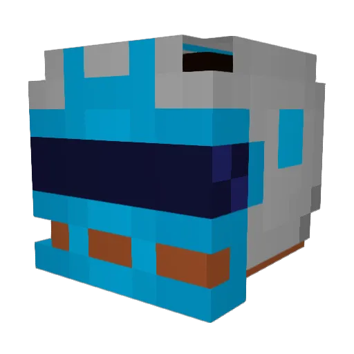 Obsidian3238 Minecraft avatar head, 3D render