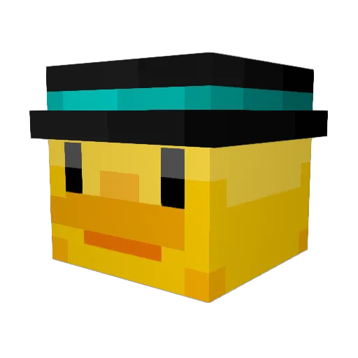 Obsidian815 Minecraft avatar head, 3D render