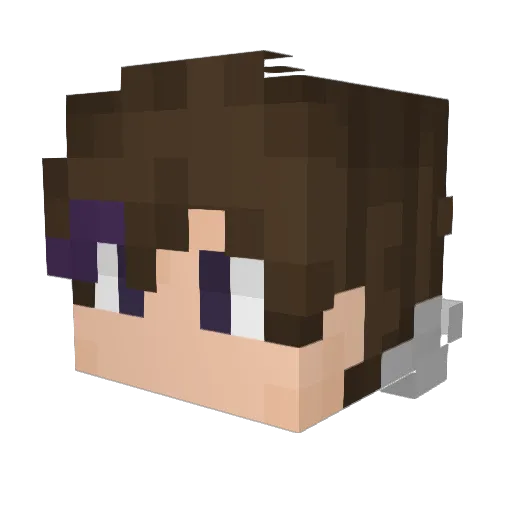 ObsidianAstro Minecraft avatar head, 3D render