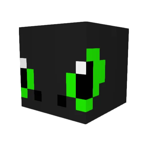 ObsidianCobra Minecraft avatar head, 3D render