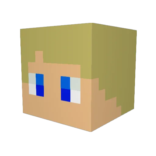 ObsidianKnight24 Minecraft avatar head, 3D render