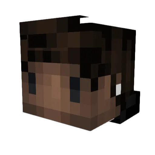 ObsidianPotatoes Minecraft avatar head, 3D render