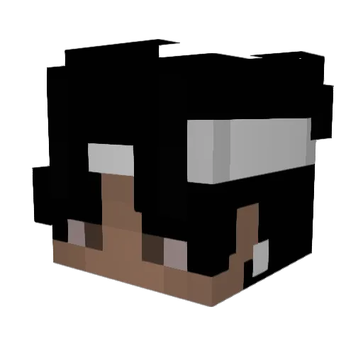 ObsidianSaus Minecraft avatar head, 3D render