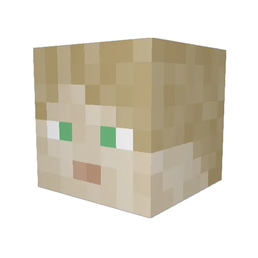 Obsidian__1111 Minecraft avatar head, 3D render