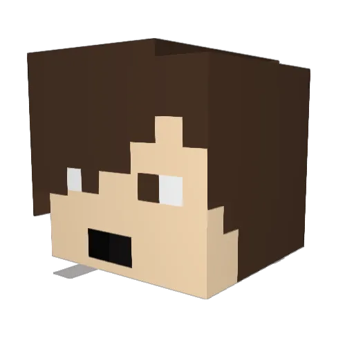 ObsidianusII Minecraft avatar head, 3D render