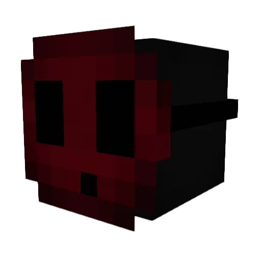 Obsidyein Minecraft avatar head, 3D render