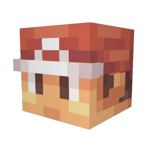 Obsquatulate Minecraft avatar head, 3D render