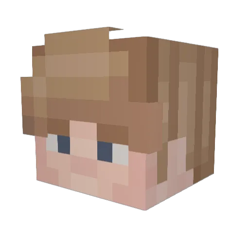 Obssi Minecraft avatar head, 3D render