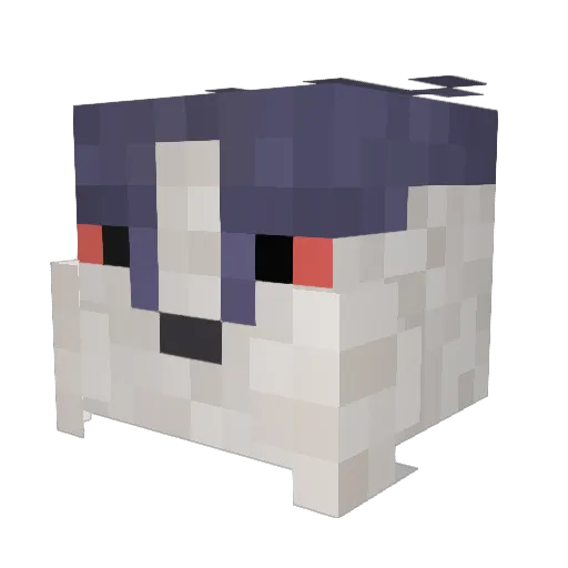 ObstaTyph Minecraft avatar head, 3D render