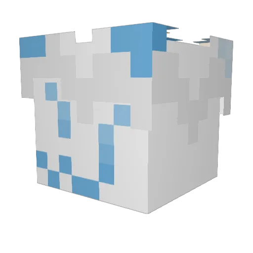 Obswastaken Minecraft avatar head, 3D render