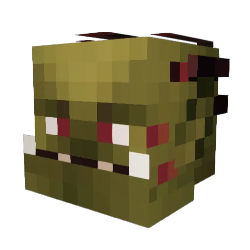 Obsydraa Minecraft avatar head, 3D render