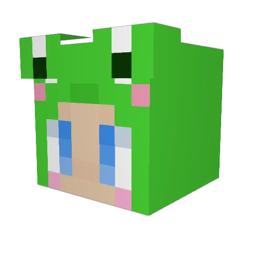 Oburiburi Minecraft avatar head, 3D render