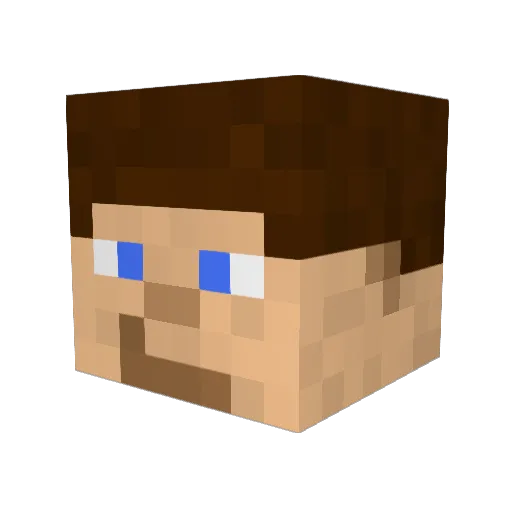Obuxty Minecraft avatar head, 3D render
