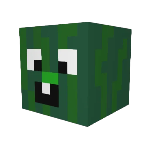 ObvCucumber Minecraft avatar head, 3D render