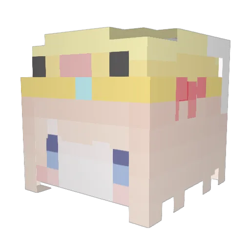 Obverry Minecraft avatar head, 3D render