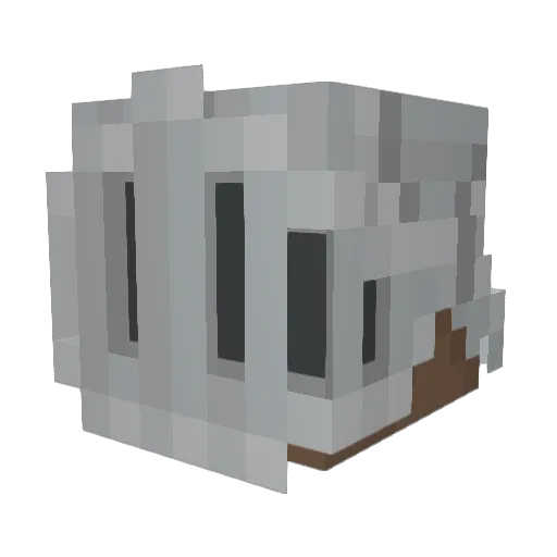 Obviomicrobio Minecraft avatar head, 3D render