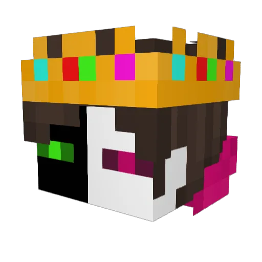 ObviousTea Minecraft avatar head, 3D render