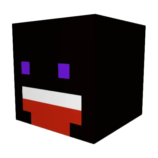 Obwivion Minecraft avatar head, 3D render