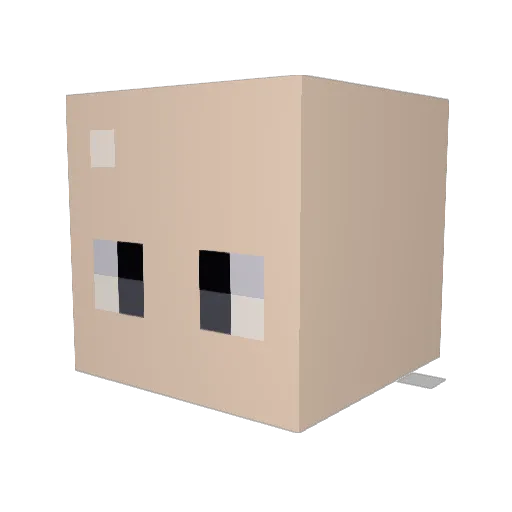 Obyde Minecraft avatar head, 3D render