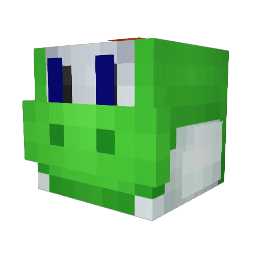 Obzer Minecraft avatar head, 3D render